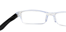 Load image into Gallery viewer, Transparent Rectangle Half Rim Unisex Eyeglasses by LENSKART BLU READERS-215723