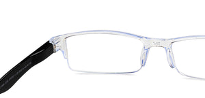 Transparent Rectangle Half Rim Unisex Eyeglasses by LENSKART BLU READERS-215723