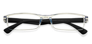 Transparent Rectangle Half Rim Unisex Eyeglasses by LENSKART BLU READERS-215723