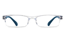 Load image into Gallery viewer, Transparent Rectangle Half Rim Unisex Eyeglasses by LENSKART BLU READERS-215724