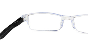 Transparent Rectangle Half Rim Unisex Eyeglasses by LENSKART BLU READERS-215724