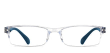 Load image into Gallery viewer, Transparent Rectangle Half Rim Unisex Eyeglasses by LENSKART BLU READERS-215726