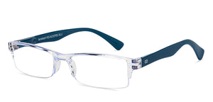 Transparent Rectangle Half Rim Unisex Eyeglasses by LENSKART BLU READERS-215726