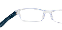 Load image into Gallery viewer, Transparent Rectangle Half Rim Unisex Eyeglasses by LENSKART BLU READERS-215726