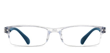 Load image into Gallery viewer, Transparent Rectangle Half Rim Unisex Eyeglasses by LENSKART BLU READERS-215727
