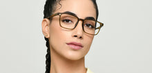 Load image into Gallery viewer, Transparent Brown Rectangle Full Rim Unisex Eyeglasses by Lenskart Air-222487