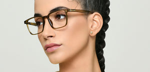 Transparent Brown Rectangle Full Rim Unisex Eyeglasses by Lenskart Air-222487