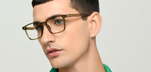 Transparent Brown Rectangle Full Rim Unisex Eyeglasses by Lenskart Air-222487