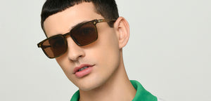 Transparent Brown Rectangle Full Rim Unisex Eyeglasses by Lenskart Air-222487