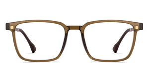 Transparent Brown Rectangle Full Rim Unisex Eyeglasses by Lenskart Air-222487