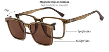 Load image into Gallery viewer, Transparent Brown Rectangle Full Rim Unisex Eyeglasses by Lenskart Air-222487