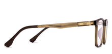 Load image into Gallery viewer, Transparent Brown Rectangle Full Rim Unisex Eyeglasses by Lenskart Air-222487