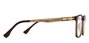 Transparent Brown Rectangle Full Rim Unisex Eyeglasses by Lenskart Air-222487