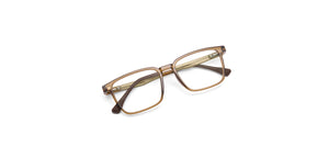 Transparent Brown Rectangle Full Rim Unisex Eyeglasses by Lenskart Air-222487