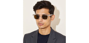 Transparent Square Full Rim Unisex Sunglasses by John Jacobs-220515