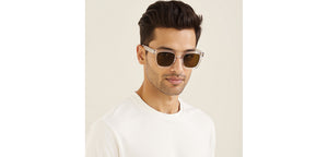 Transparent Square Full Rim Unisex Sunglasses by John Jacobs-220515