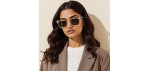 Transparent Square Full Rim Unisex Sunglasses by John Jacobs-220515