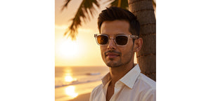 Transparent Square Full Rim Unisex Sunglasses by John Jacobs-220515