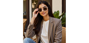 Transparent Square Full Rim Unisex Sunglasses by John Jacobs-220515