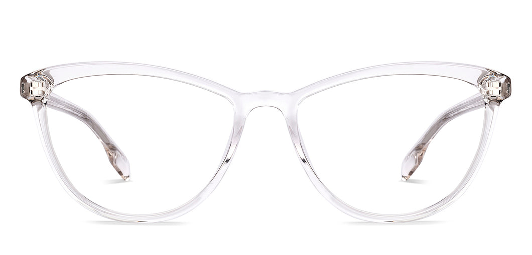 Transparent Cat Eye Full Rim Women Eyeglasses by John Jacobs-215549