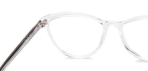 Transparent Cat Eye Full Rim Women Eyeglasses by John Jacobs-215549