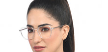 Load image into Gallery viewer, Transparent Square Full Rim Unisex Eyeglasses by Lenskart Air-210181