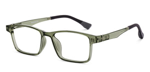 Transparent Green Rectangle Full Rim Unisex Eyeglasses by Lenskart Air-222521