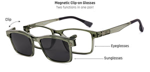 Transparent Green Rectangle Full Rim Unisex Eyeglasses by Lenskart Air-222521