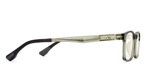 Transparent Green Rectangle Full Rim Unisex Eyeglasses by Lenskart Air-222521
