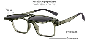Transparent Green Rectangle Full Rim Unisex Eyeglasses by Lenskart Air-222521