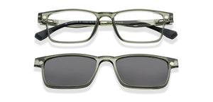 Transparent Green Rectangle Full Rim Unisex Eyeglasses by Lenskart Air-222521