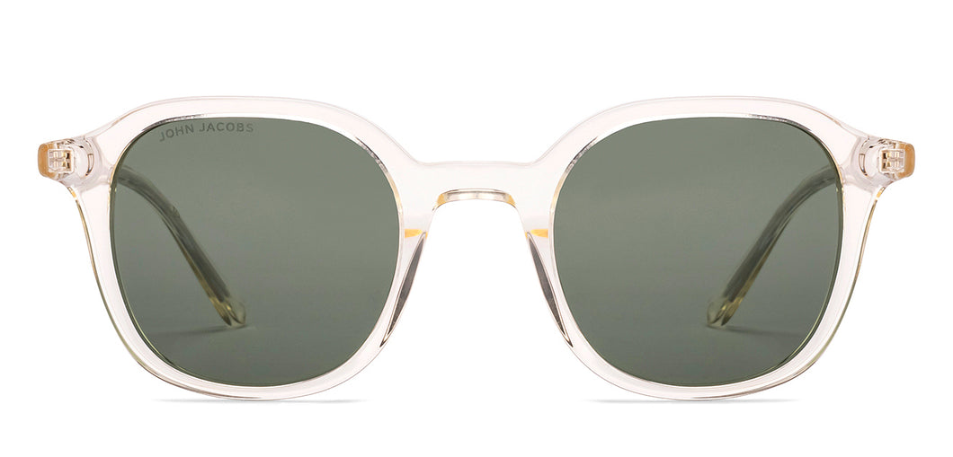 Transparent Square Full Rim Unisex Sunglasses by John Jacobs-220517