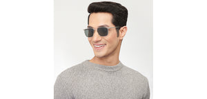 Transparent Rectangle Full Rim Unisex Sunglasses by Vincent Chase Online-207713