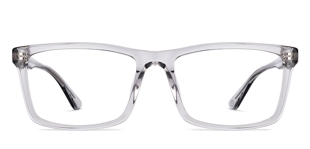 Transparent Rectangle Full Rim Unisex Eyeglasses by John Jacobs-215561