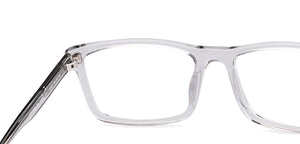 Transparent Rectangle Full Rim Unisex Eyeglasses by John Jacobs-215561