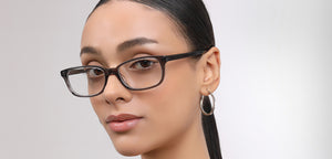 Transparent Rectangle Full Rim Unisex Eyeglasses by John Jacobs-222482