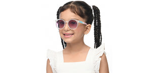 Transparent Round Full Rim Kids Sunglasses by Hooper-211012