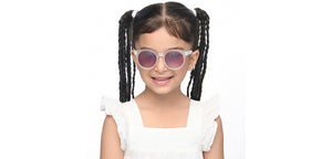 Transparent Round Full Rim Kids Sunglasses by Hooper-211012