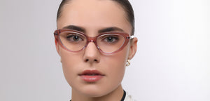 Transparent Cat Eye Full Rim Women Eyeglasses by John Jacobs-225381