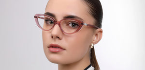 Transparent Cat Eye Full Rim Women Eyeglasses by John Jacobs-225381