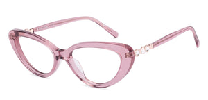 Transparent Cat Eye Full Rim Women Eyeglasses by John Jacobs-225381