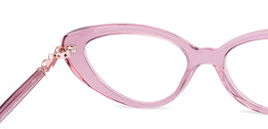 Transparent Cat Eye Full Rim Women Eyeglasses by John Jacobs-225381