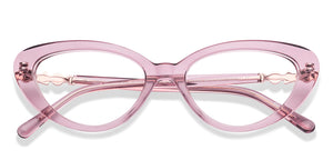 Transparent Cat Eye Full Rim Women Eyeglasses by John Jacobs-225381