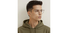 Load image into Gallery viewer, Transparent Rectangle Full Rim Unisex Eyeglasses by Lenskart Air-230537