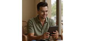 Transparent Rectangle Full Rim Unisex Eyeglasses by Lenskart Air-230537