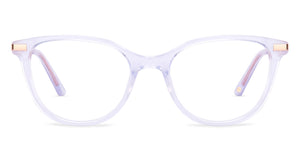 Transparent Sky Blue Cat Eye Full Rim Women Eyeglasses by John Jacobs-225404