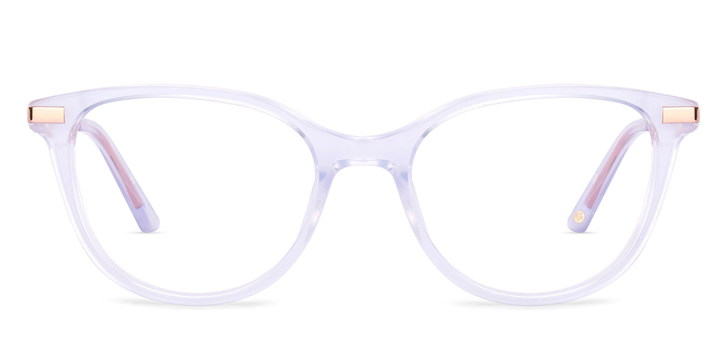 Transparent Sky Blue Cat Eye Full Rim Women Eyeglasses by John Jacobs-225404
