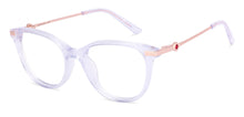 Load image into Gallery viewer, Transparent Sky Blue Cat Eye Full Rim Women Eyeglasses by John Jacobs-225404