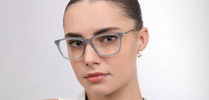 Transparent Sky Blue Cat Eye Full Rim Women Eyeglasses by John Jacobs-225385