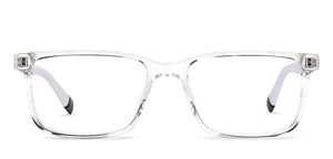 Transparent Rectangle Full Rim Unisex Eyeglasses by John Jacobs-216743